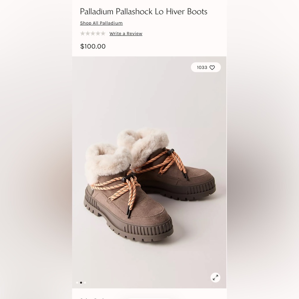 Palladium Fur-Lined Boots Free People